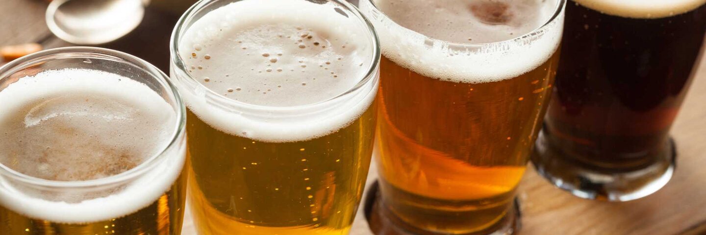A flight of beer