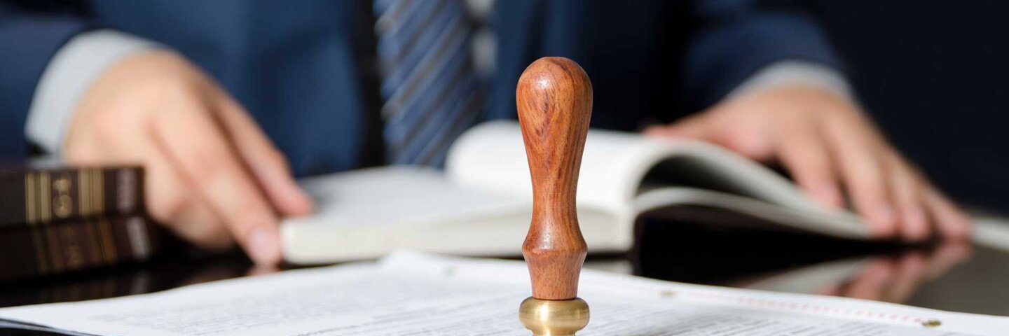 Legal documents getting notarized