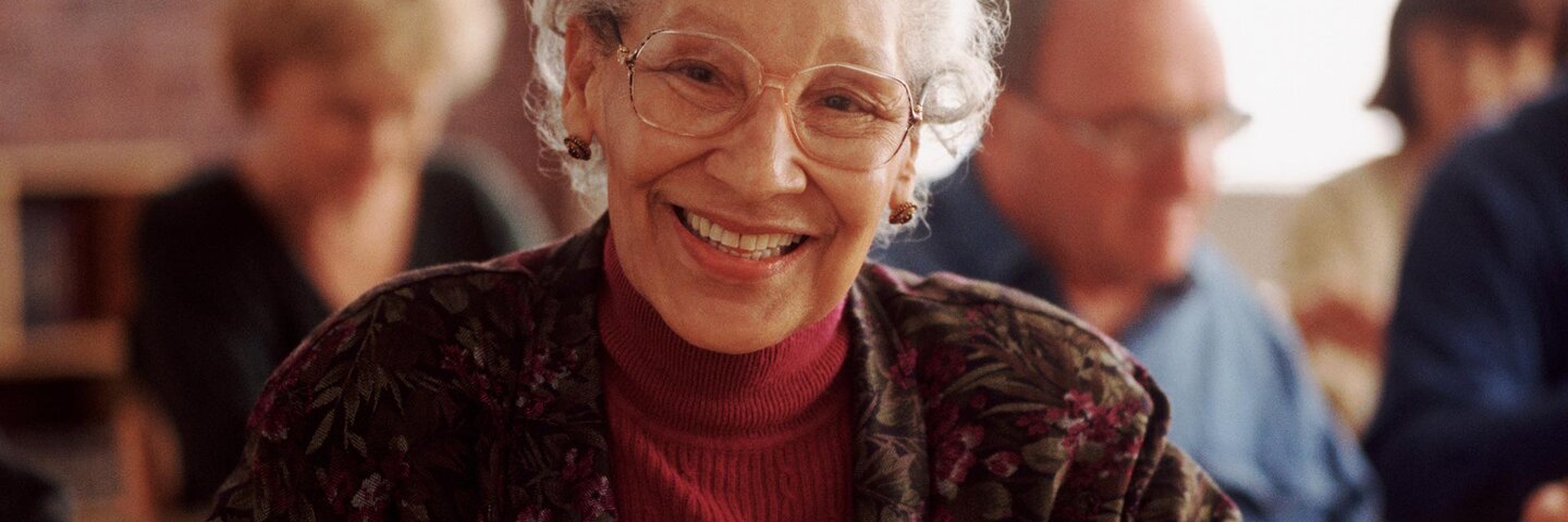 senior woman smiling