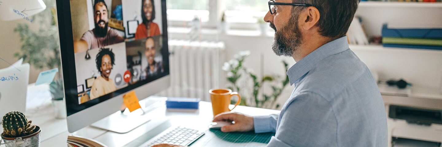 Video call with team members