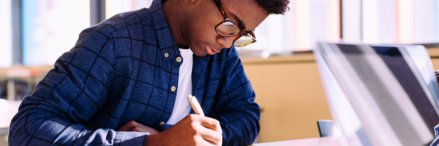 writer working