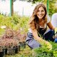Young couple running a garden center.